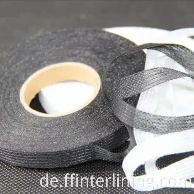 Bukram Gum Stay Microdot Fusing Interfacing Wasserstrahl gewebtes Vlies Polyester Klebstoff schmelzbare Teppichkappe Einlagestoff